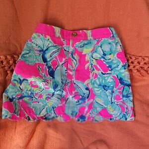 Lily Pulitzer Girls Skirt With Adjutable Waist Size 14